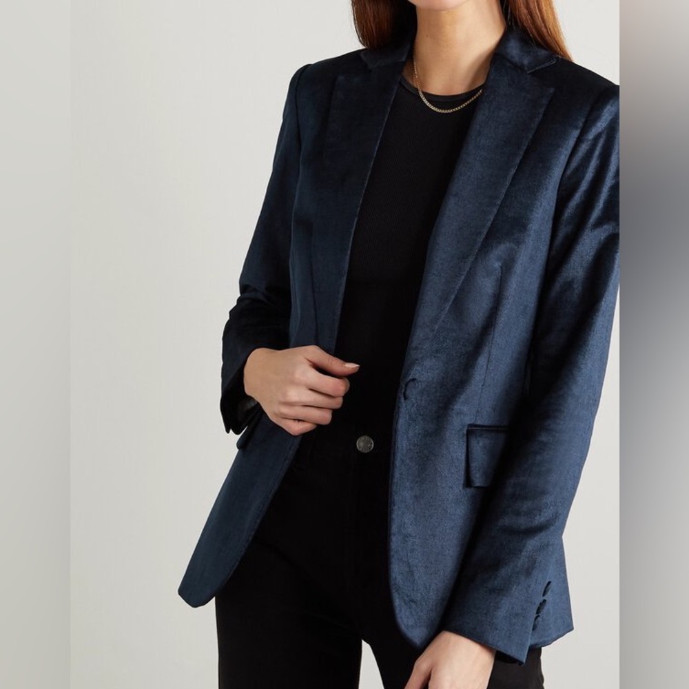 NWT Velvet Navy Blazer by Frame Denim